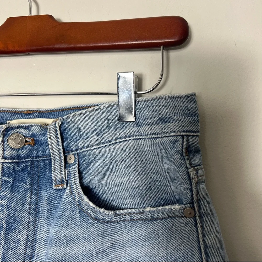 Madewell Relaxed Denim Cut Off Jean Shorts Raw Hem 100% Cotton Size 25 838